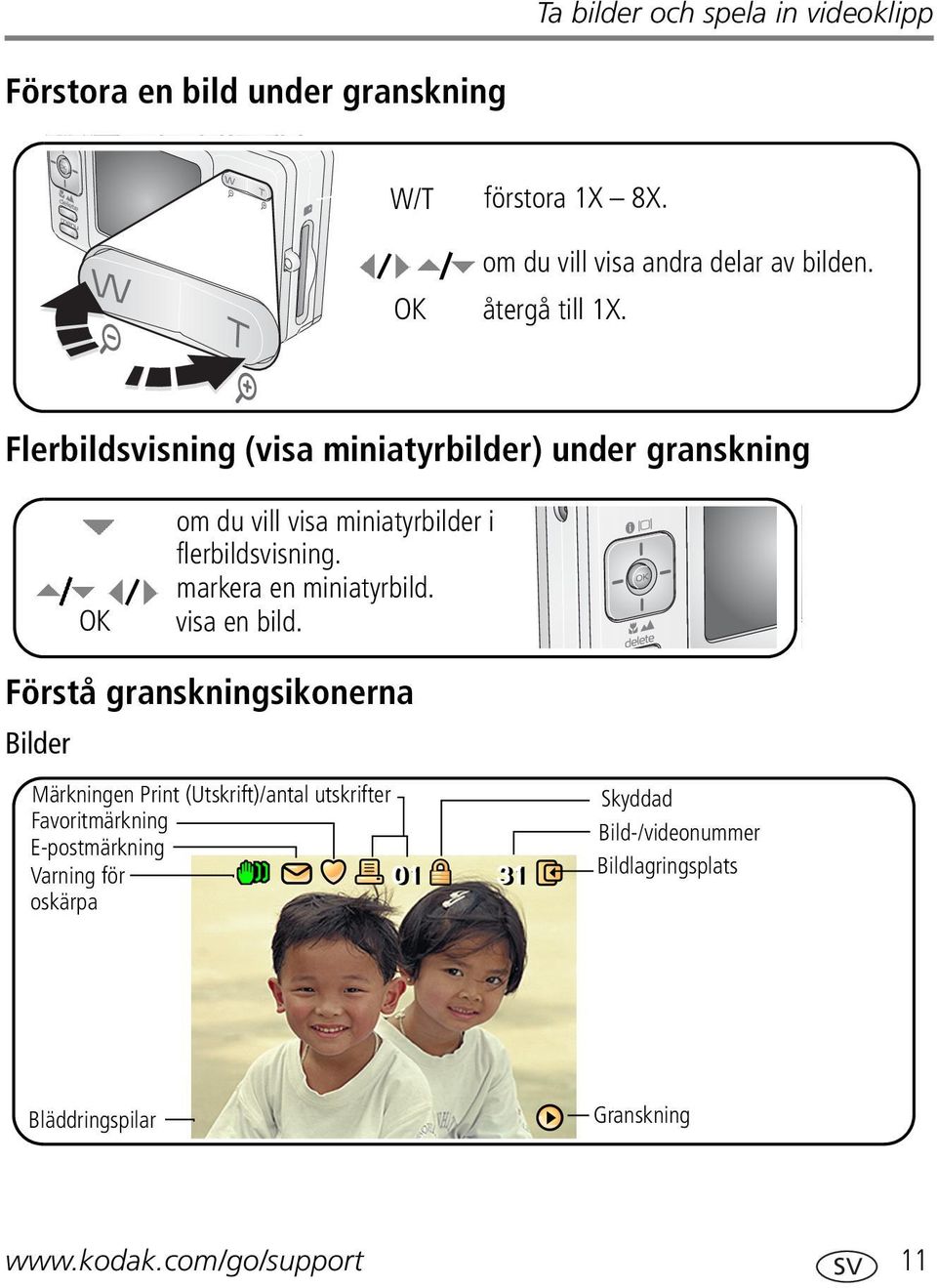 markera en miniatyrbild. visa en bild.