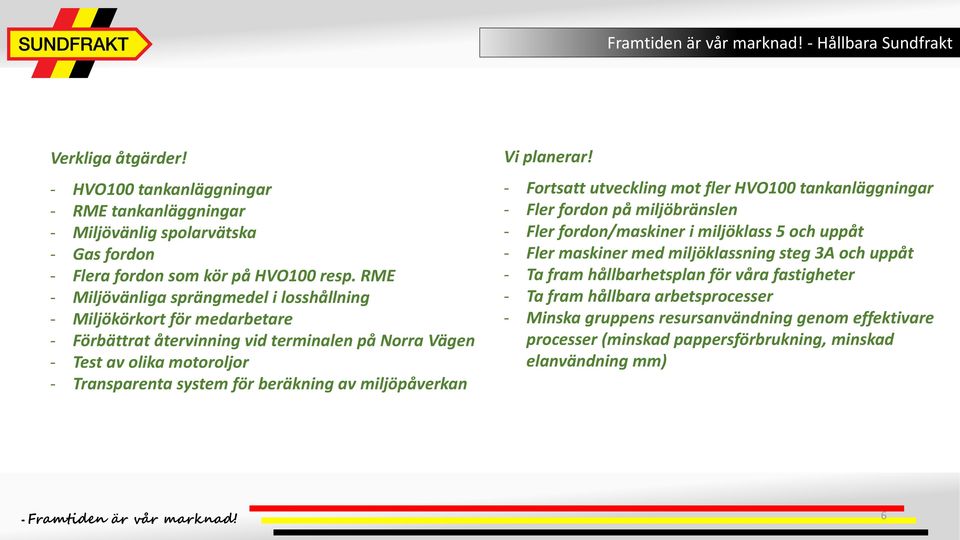 miljöpåverkan Vi planerar!