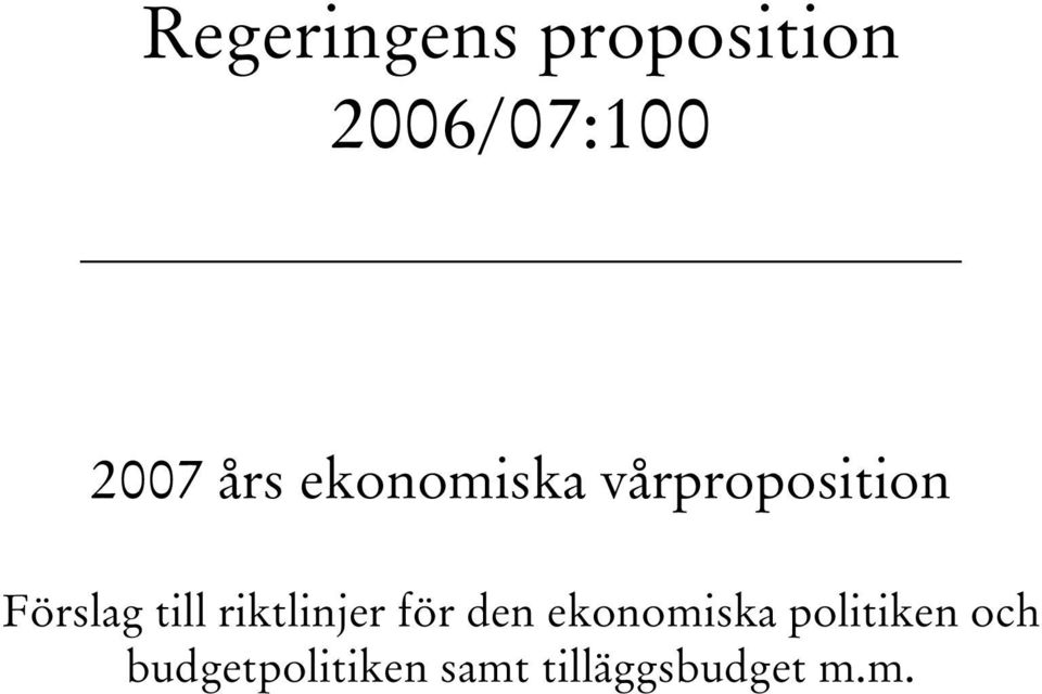 till riktlinjer för den ekonomiska