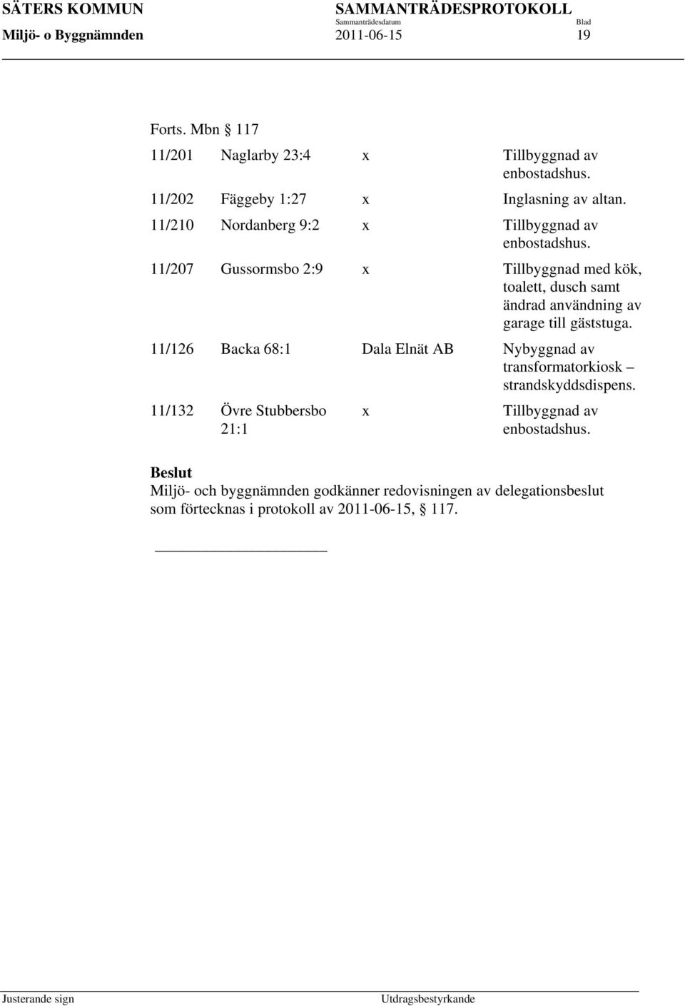 11/207 Gussormsbo 2:9 x Tillbyggnad med kök, toalett, dusch samt ändrad användning av garage till gäststuga.