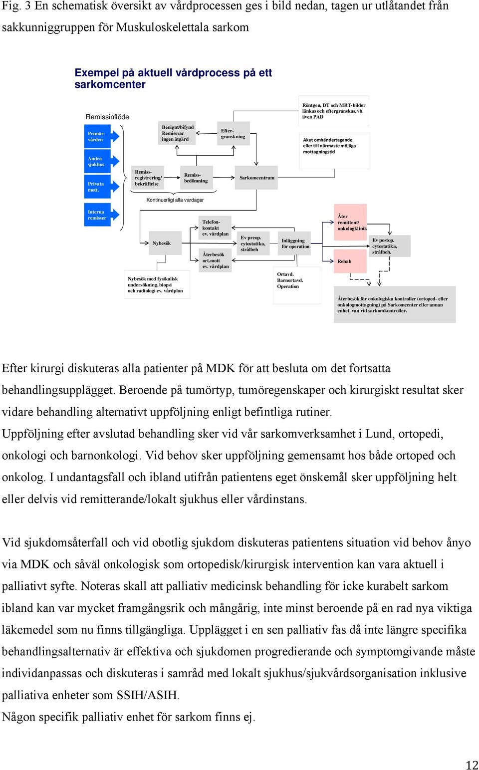 Primärvården Remissregistrering/ bekräftelse Benignt/bifynd Remissvar ingen åtgärd Kontinuerligt alla vardagar Remissbedömning Eftergranskning Sarkomcentrum Röntgen, DT och MRT-bilder länkas och