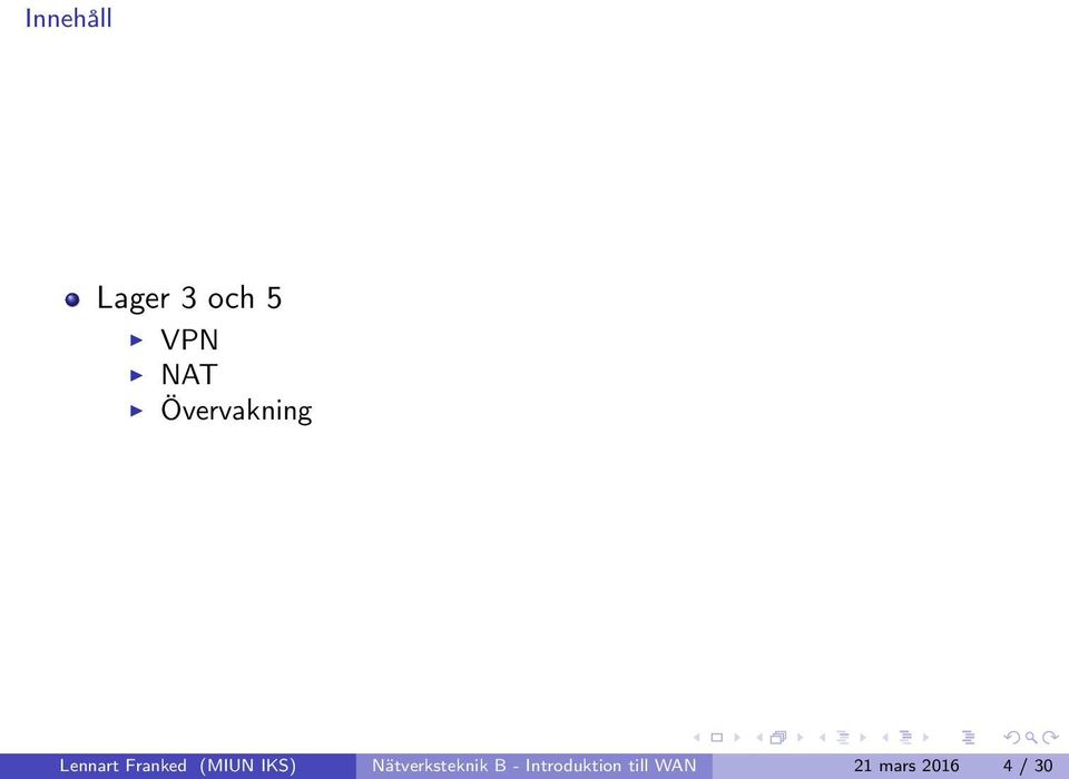 (MIUN IKS) Nätverksteknik B -