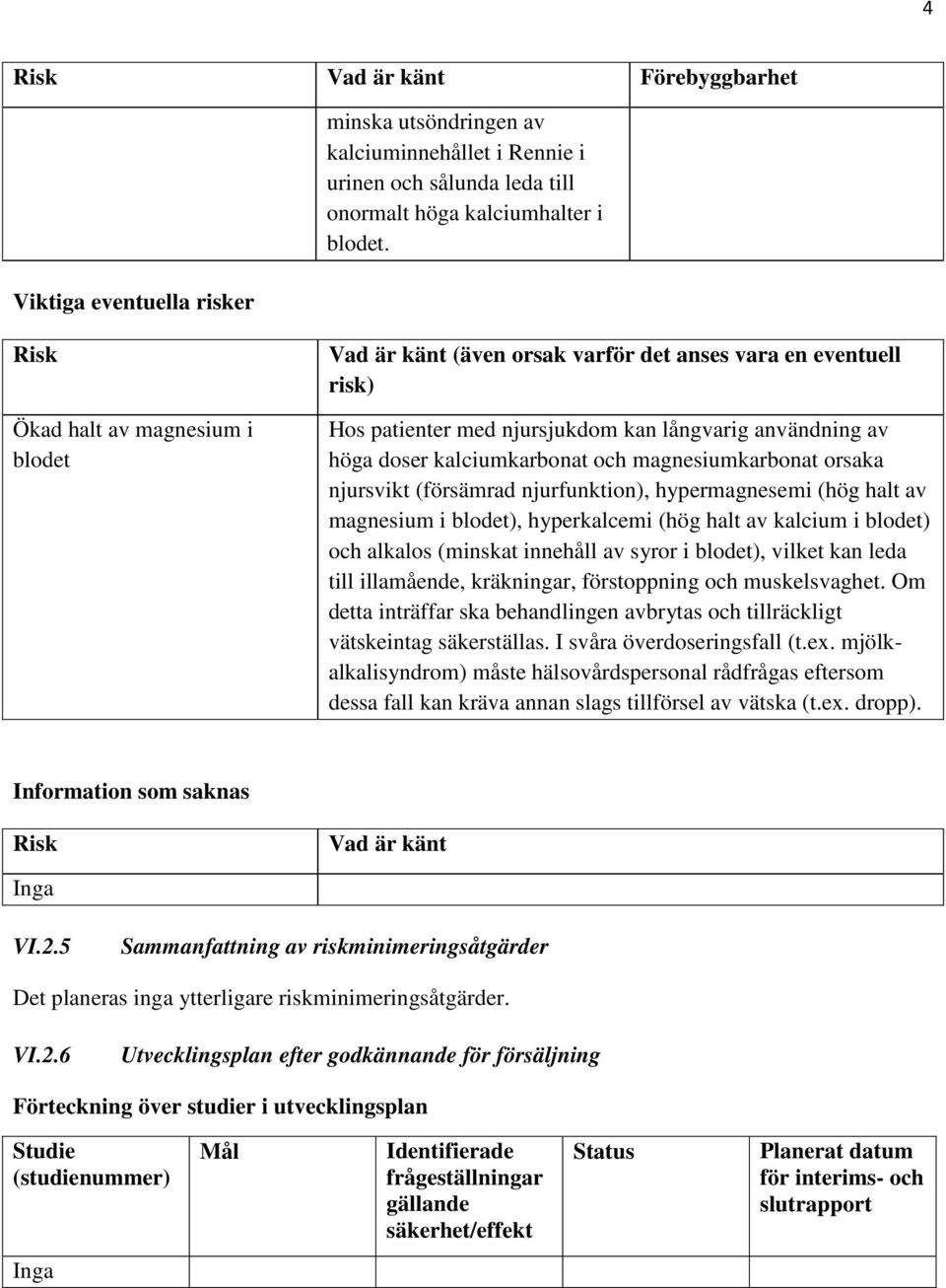 magnesiumkarbonat orsaka njursvikt (försämrad njurfunktion), hypermagnesemi (hög halt av magnesium i blodet), hyperkalcemi (hög halt av kalcium i blodet) och alkalos (minskat innehåll av syror i