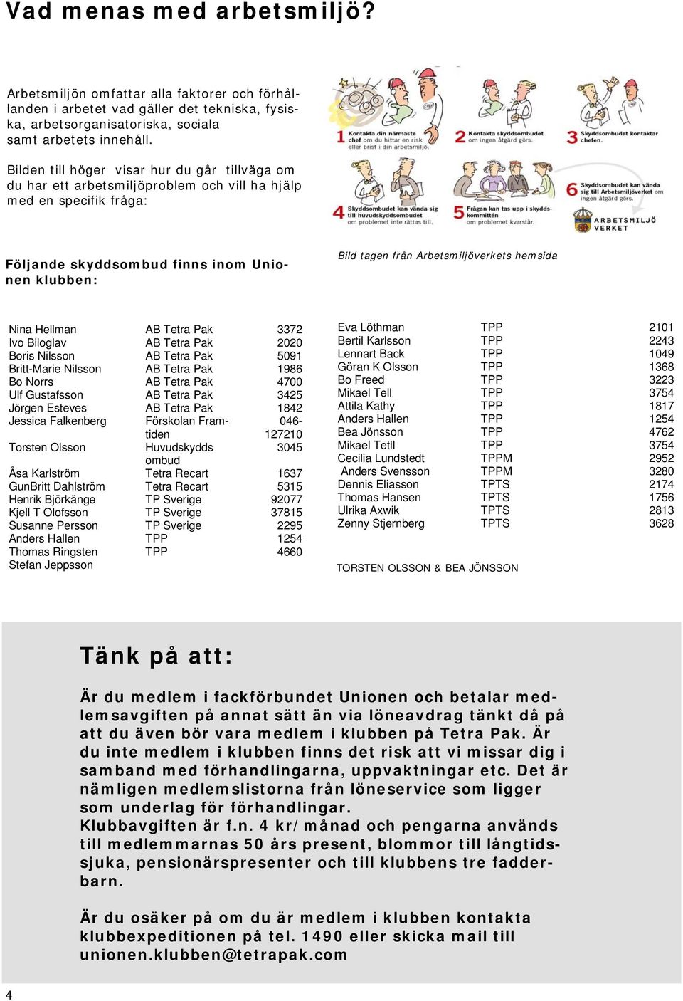 Arbetsmiljöverkets hemsida Nina Hellman AB Tetra Pak 3372 Ivo Biloglav AB Tetra Pak 2020 Boris Nilsson AB Tetra Pak 5091 Britt-Marie Nilsson AB Tetra Pak 1986 Bo Norrs AB Tetra Pak 4700 Ulf