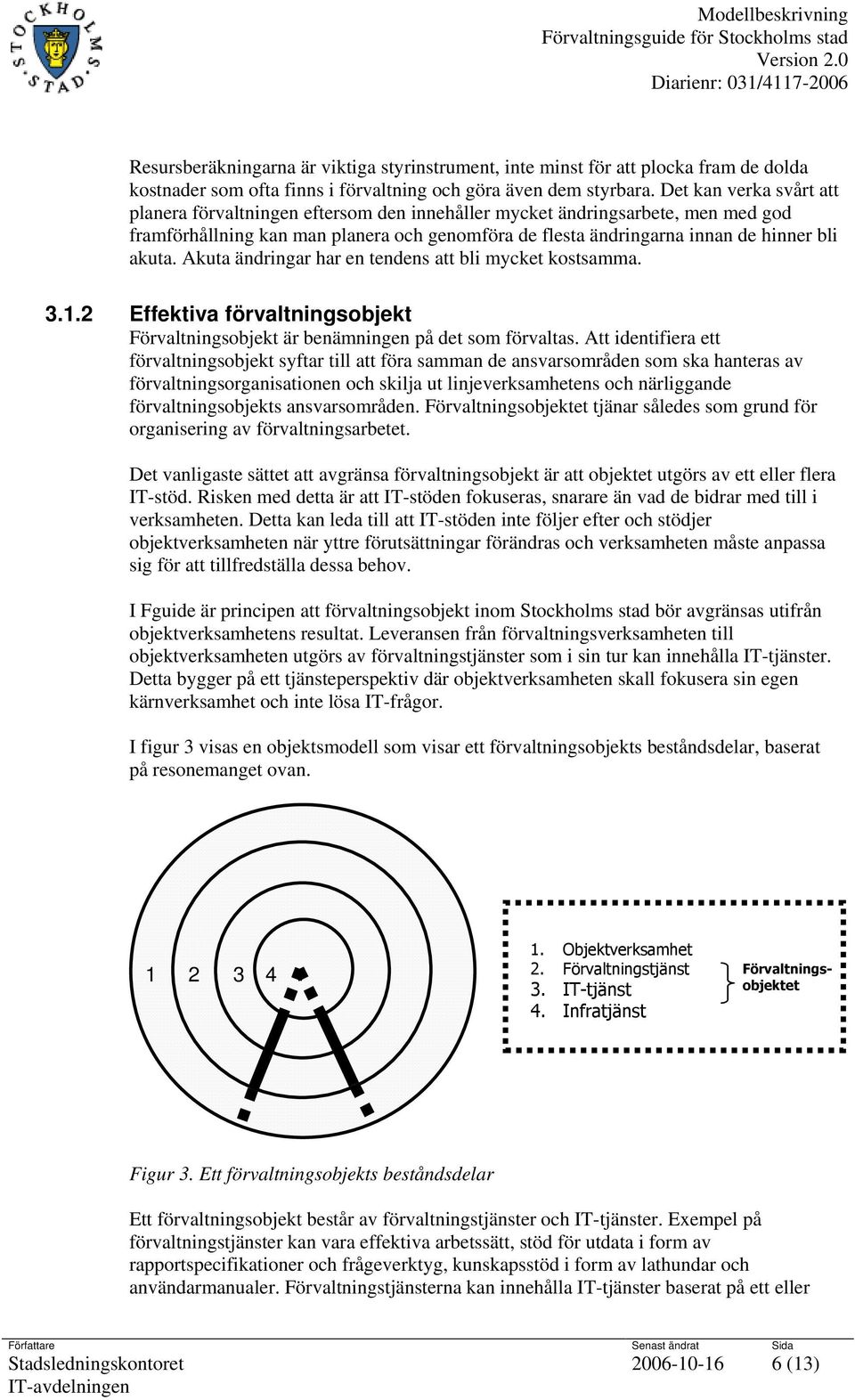 Akuta ändringar har en tendens att bli mycket kostsamma. 3.1.2 Effektiva förvaltningsobjekt Förvaltningsobjekt är benämningen på det som förvaltas.