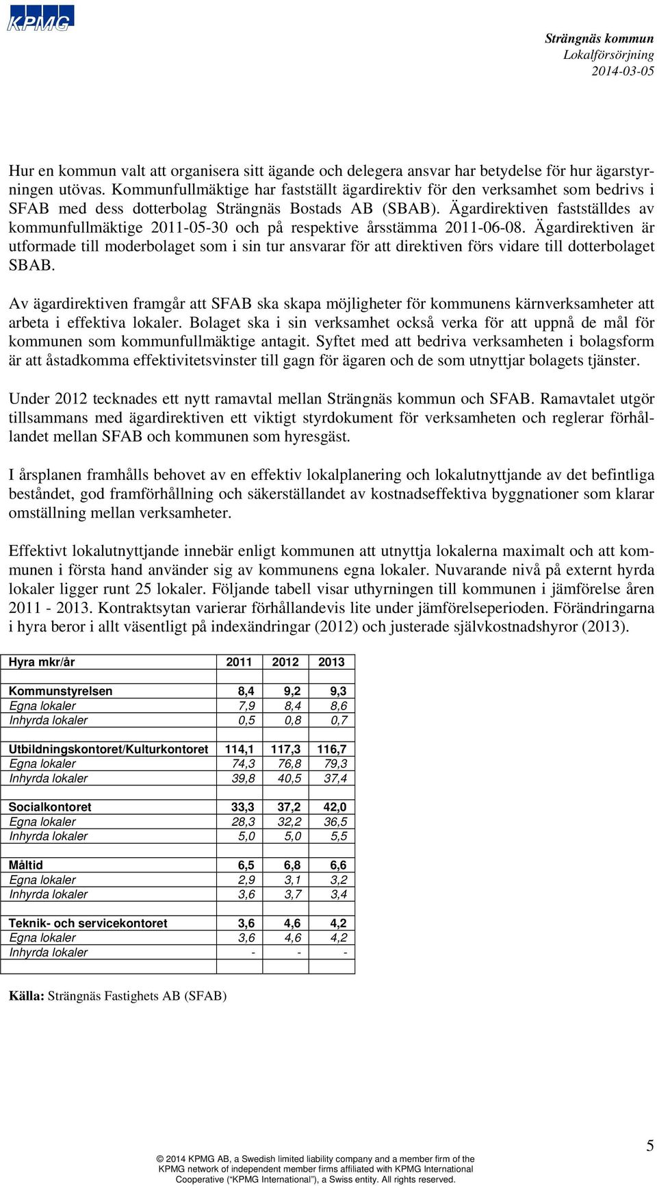 Ägardirektiven fastställdes av kommunfullmäktige 2011-05-30 och på respektive årsstämma 2011-06-08.