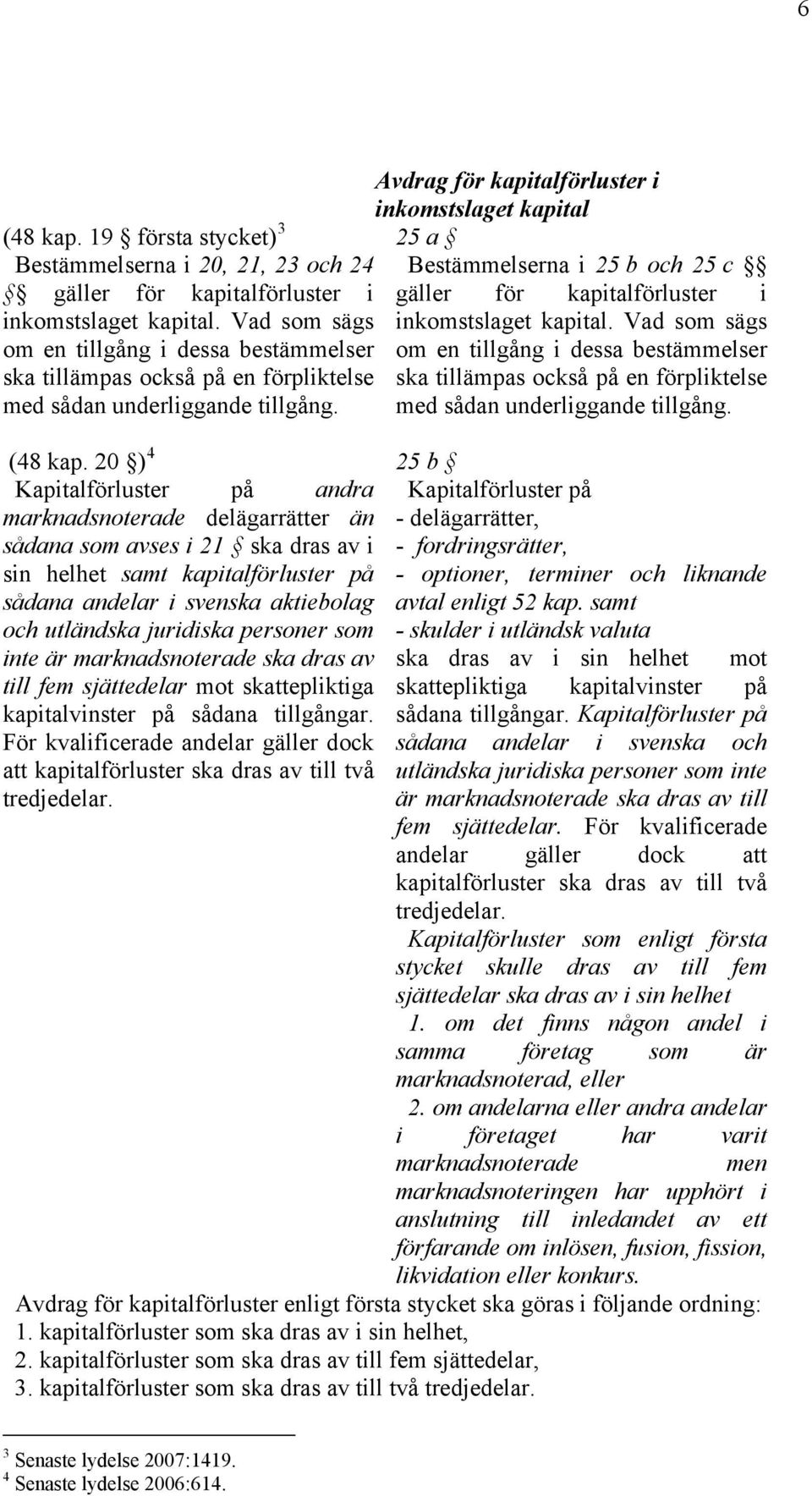 Vad som sägs inkomstslaget kapital. Vad som sägs om en tillgång i dessa bestämmelser om en tillgång i dessa bestämmelser ska tillämpas också på en förpliktelse med sådan underliggande tillgång.