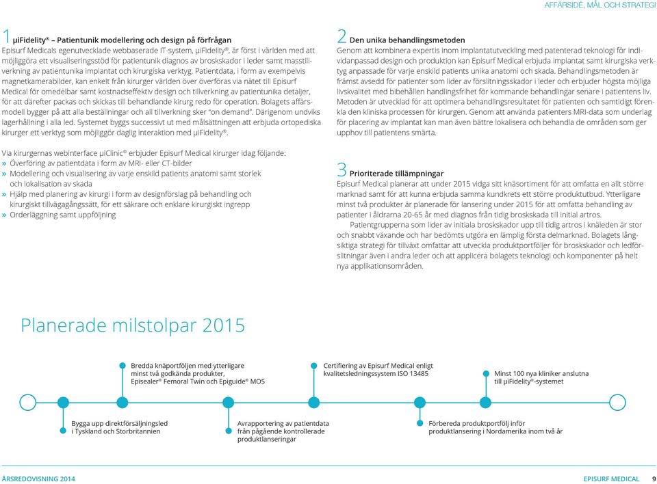 Patientdata, i form av exempelvis magnetkamerabilder, kan enkelt från kirurger världen över överföras via nätet till Episurf Medical för omedelbar samt kostnadseffektiv design och tillverkning av