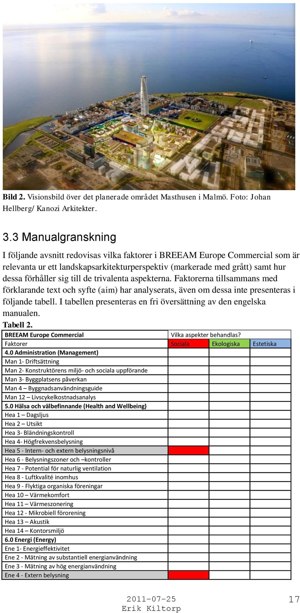 de trivalenta aspekterna. Faktorerna tillsammans med förklarande text och syfte (aim) har analyserats, även om dessa inte presenteras i följande tabell.