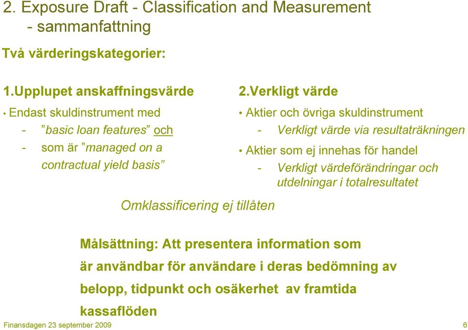 Verkligt värde Aktier och övriga skuldinstrument - Verkligt värde via resultaträkningen Aktier som ej innehas för handel - Verkligt