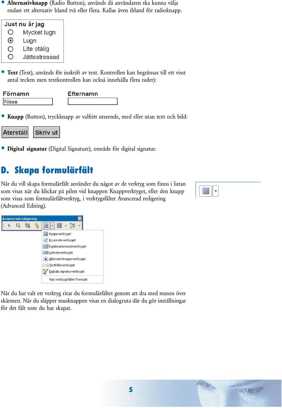 signatur (Digital Signature), område för digital signatur. D.