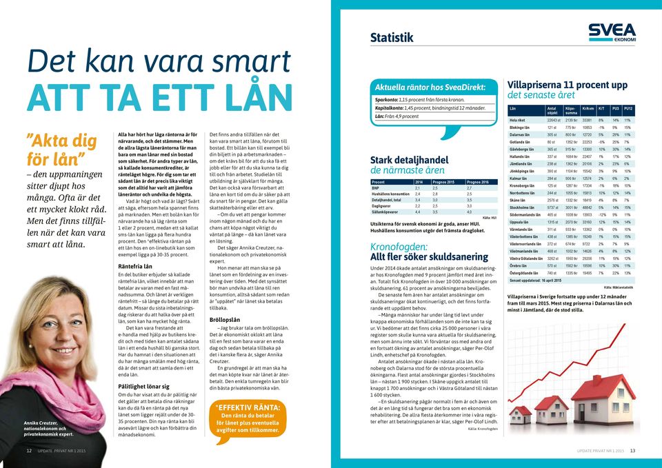 sitter djupt hos många. Ofta är det ett mycket klokt råd. Men det finns tillfällen när det kan vara smart att låna. Annika Creutzer, nationalekonom och privatekonomisk expert.