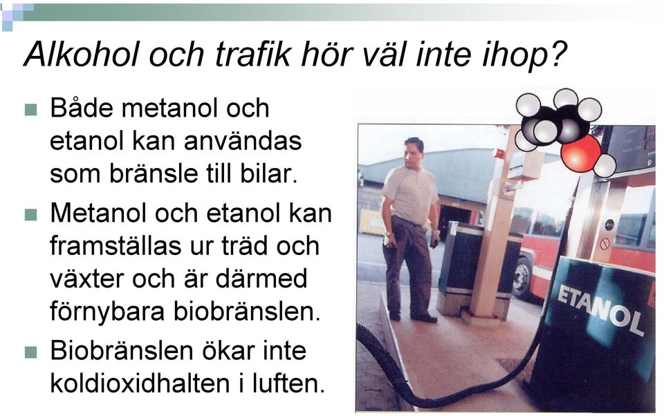 Metanol och etanol kan framställas ur träd och växter och