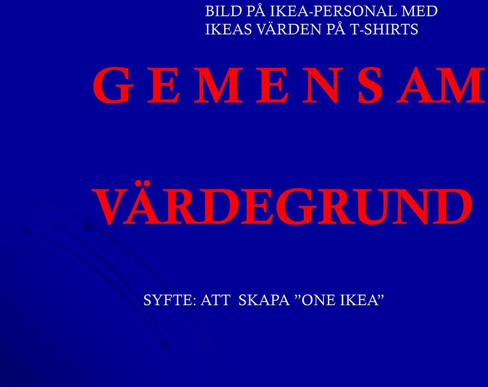 G E M E N S AM VÄRDEGRUND