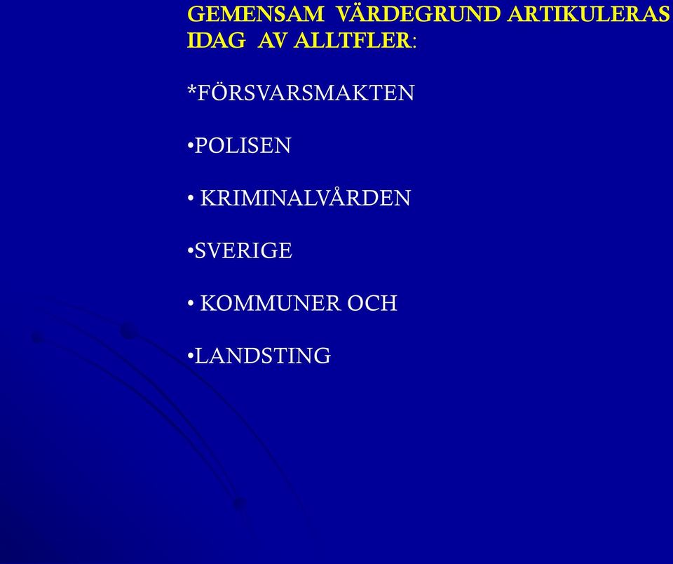 *FÖRSVARSMAKTEN POLISEN