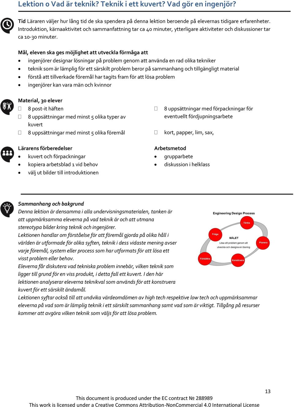 Mål, eleven ska ges möjlighet att utveckla förmåga att ingenjörer designar lösningar på problem genom att använda en rad olika tekniker teknik som är lämplig för ett särskilt problem beror på