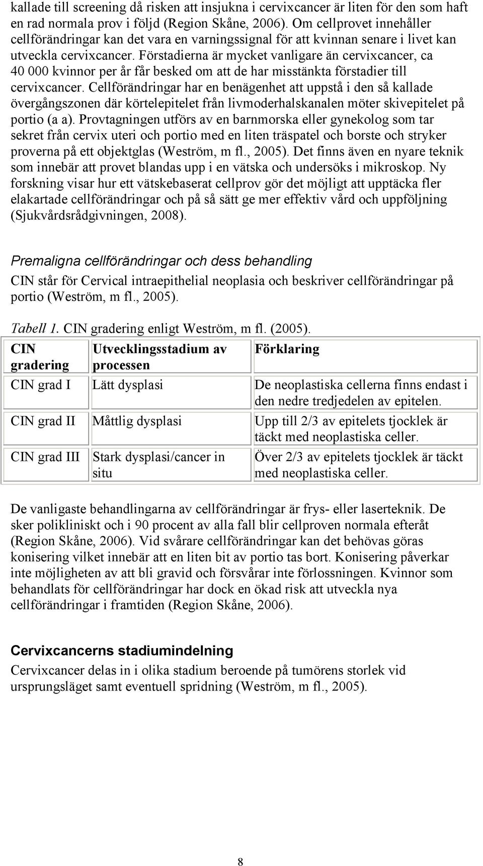 Förstadierna är mycket vanligare än cervixcancer, ca 40 000 kvinnor per år får besked om att de har misstänkta förstadier till cervixcancer.