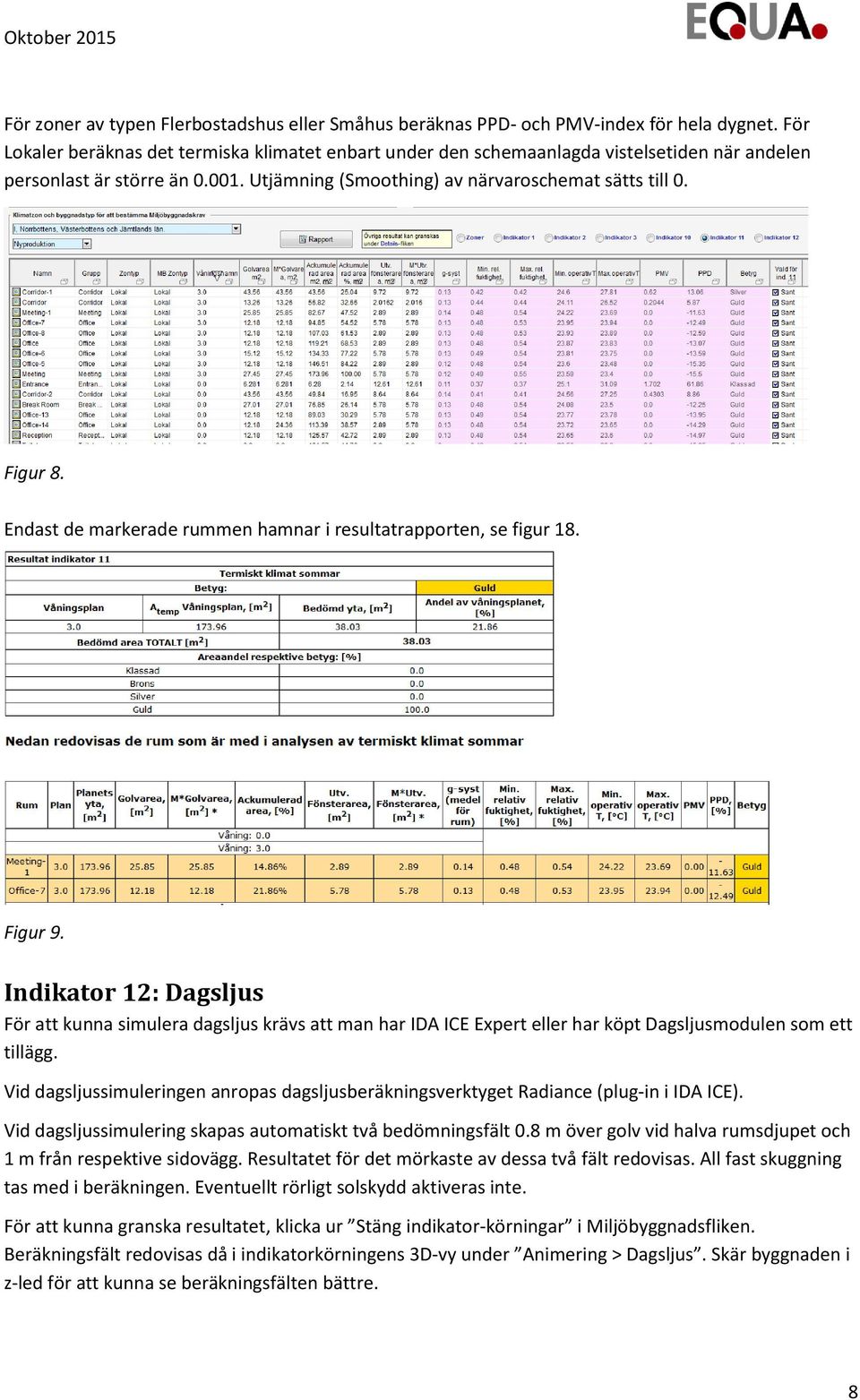 Endast de markerade rummen hamnar i resultatrapporten, se figur 18. Figur 9.