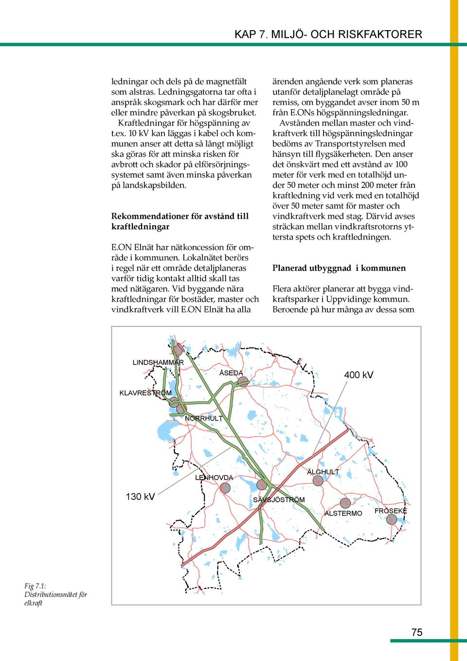 Rekommendationer för avstånd till kraftledningar E.ON Elnät har nätkoncession för område i kommunen.