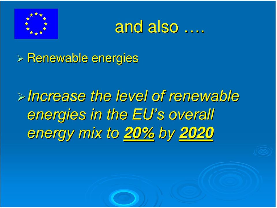 the level of renewable