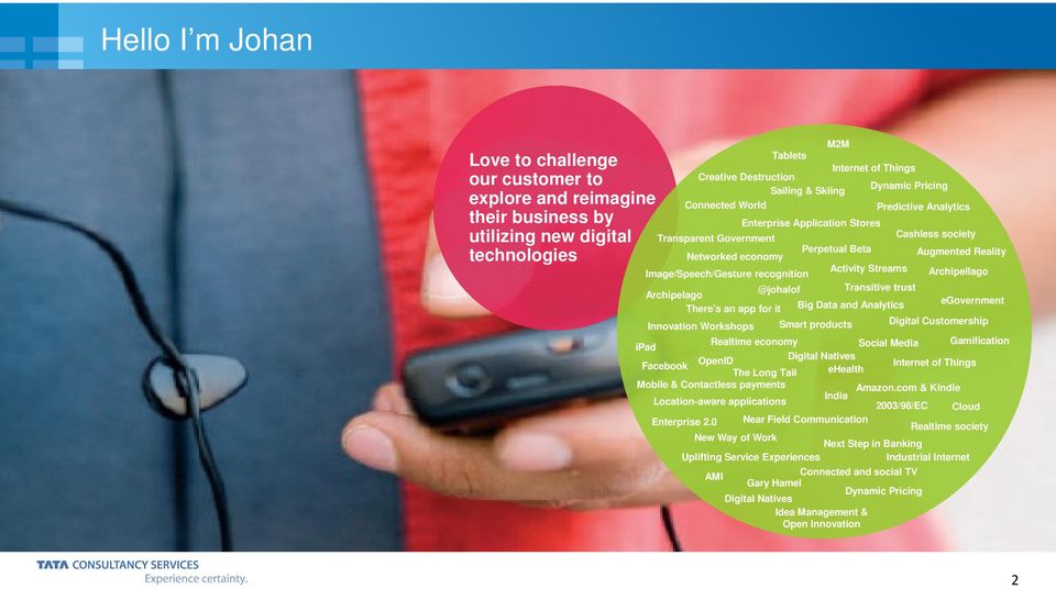 recognition Activity Streams Archipellago @johalof Transitive trust Archipelago There s an app for it Big Data and Analytics egovernment Innovation Workshops Smart products Digital Customership