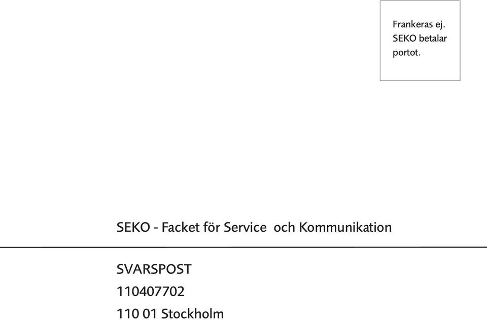 SEKO - Facket för Service