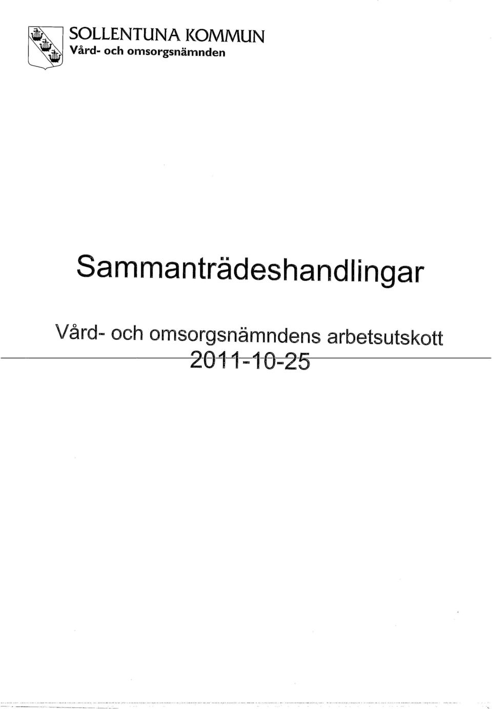 Sammanträdeshandlingar Vård-