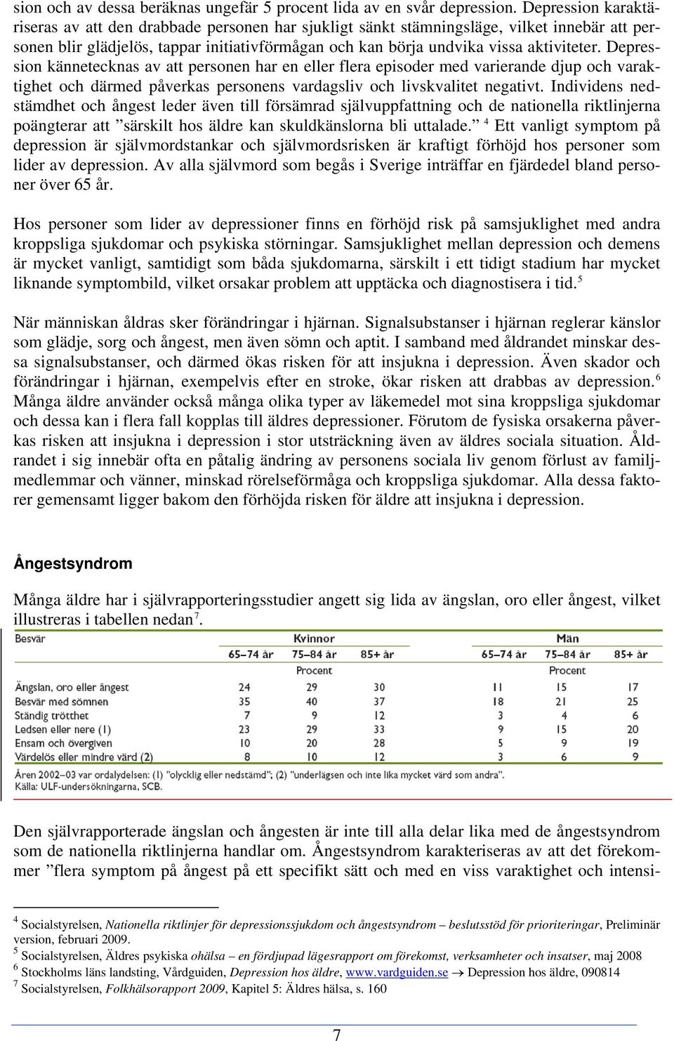 Depression kännetecknas av att personen har en eller flera episoder med varierande djup och varaktighet och därmed påverkas personens vardagsliv och livskvalitet negativt.