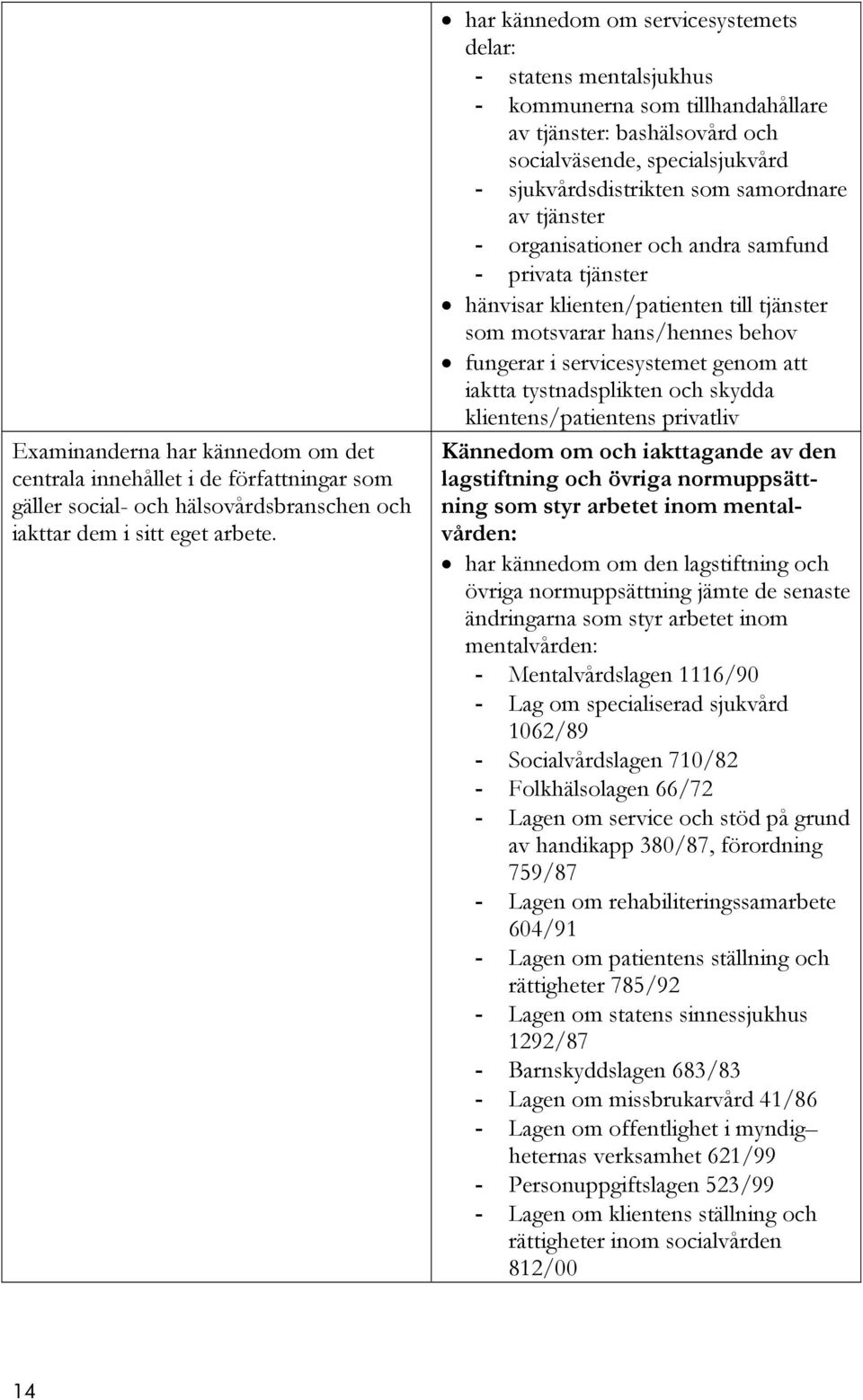 tjänster - organisationer och andra samfund - privata tjänster hänvisar klienten/patienten till tjänster som motsvarar hans/hennes behov fungerar i servicesystemet genom att iaktta tystnadsplikten