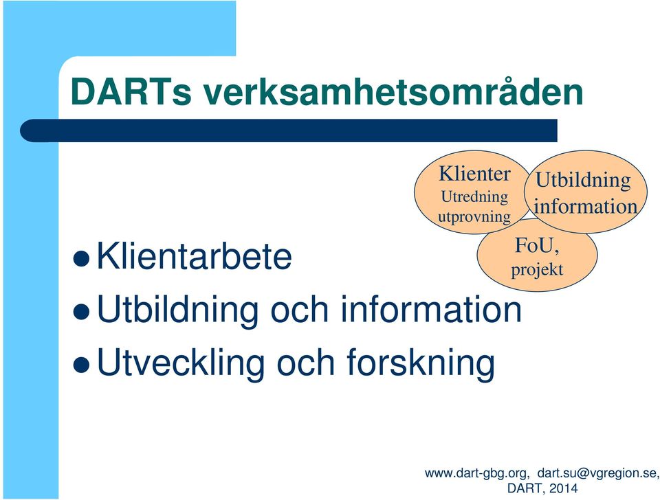 Utbildning information FoU, projekt