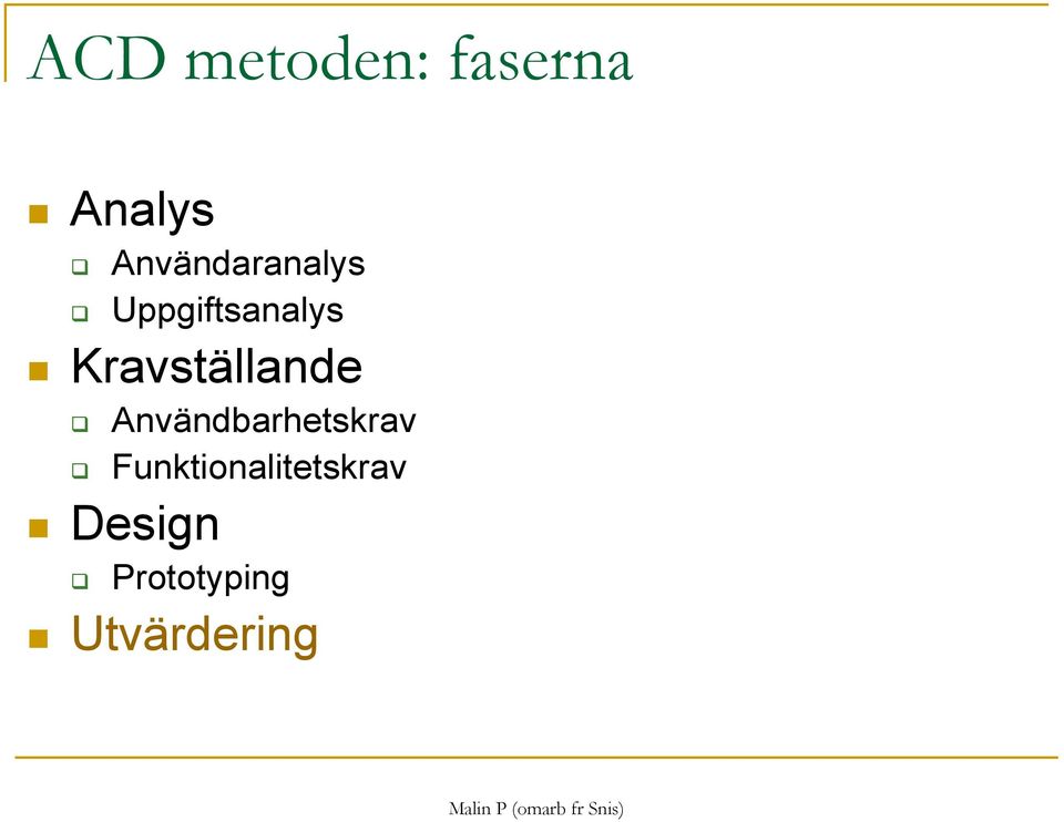 Kravställande Användbarhetskrav