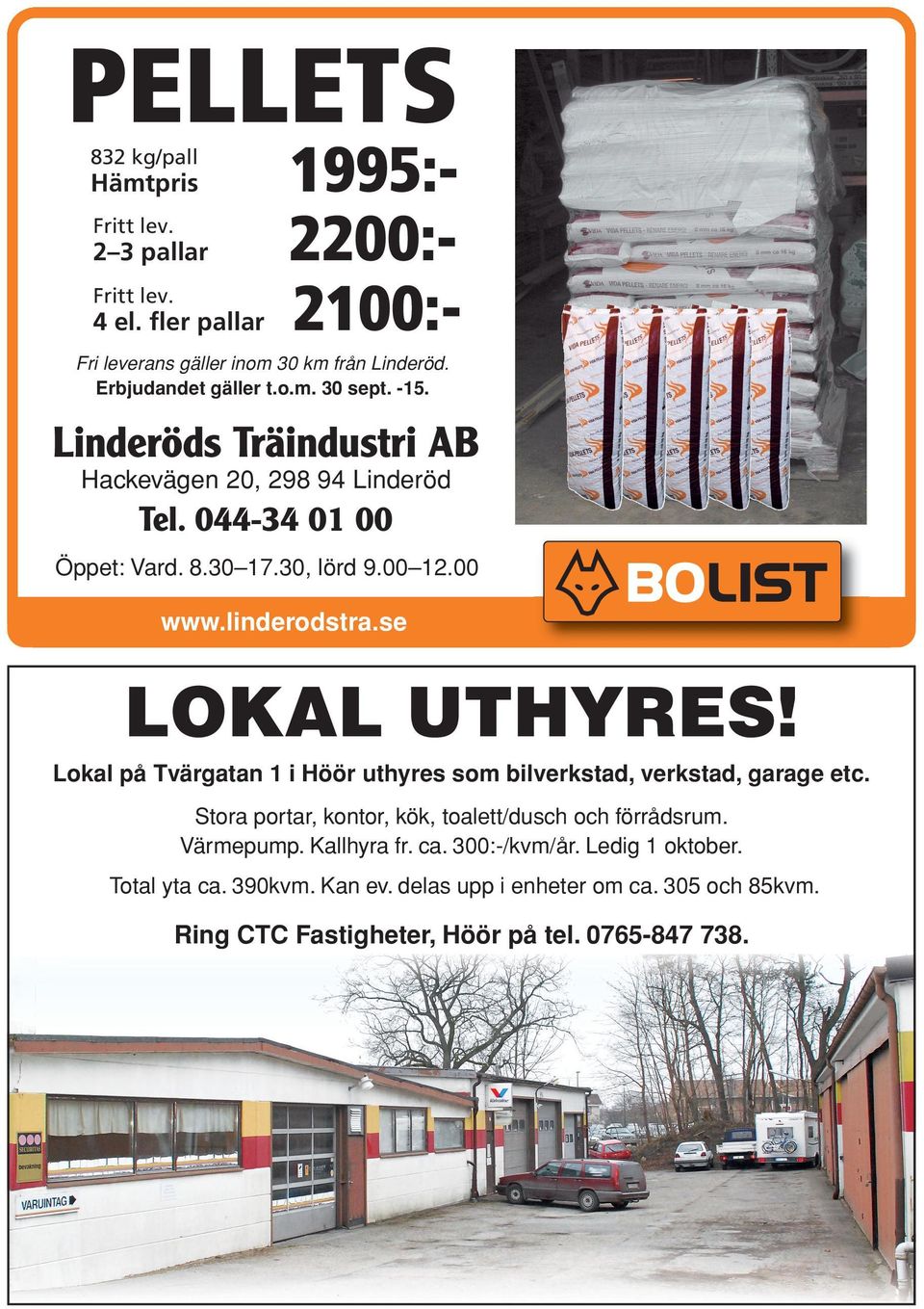 linderodstra.se LOKAL UTHYRES! Lokal på Tvärgatan 1 i Höör uthyres som bilverkstad, verkstad, garage etc.