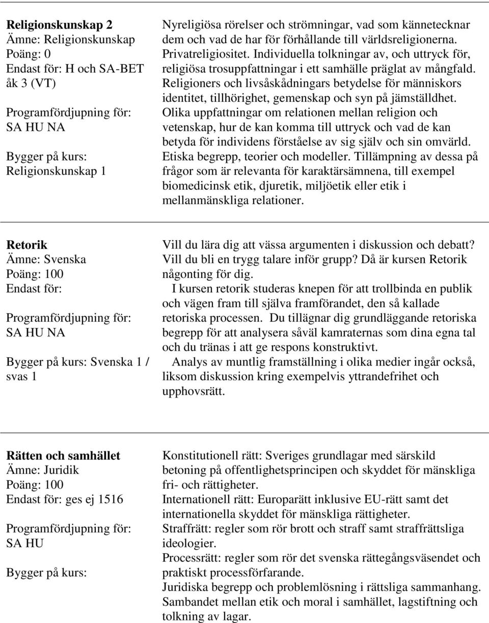 Religioners och livsåskådningars betydelse för människors identitet, tillhörighet, gemenskap och syn på jämställdhet.