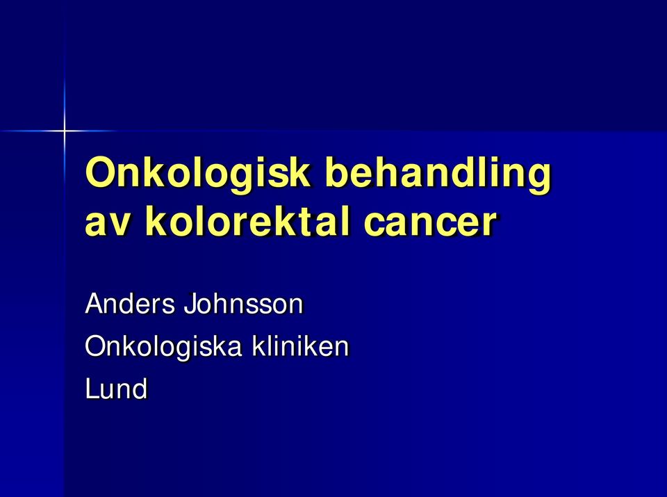 kolorektal cancer