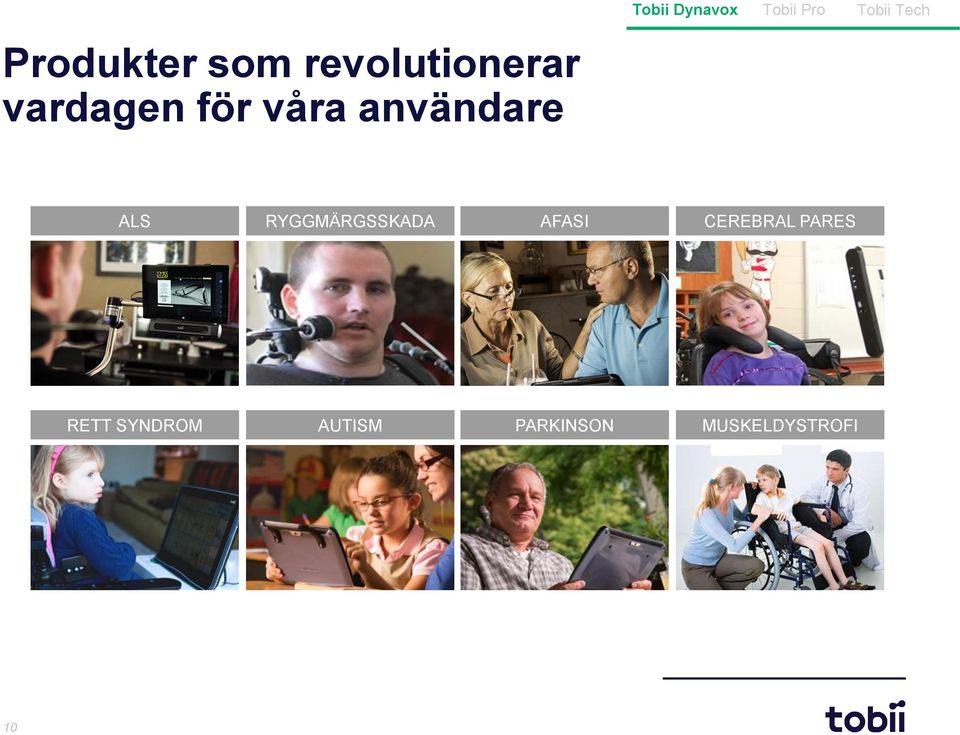 Tech ALS RYGGMÄRGSSKADA AFASI CEREBRAL PARES