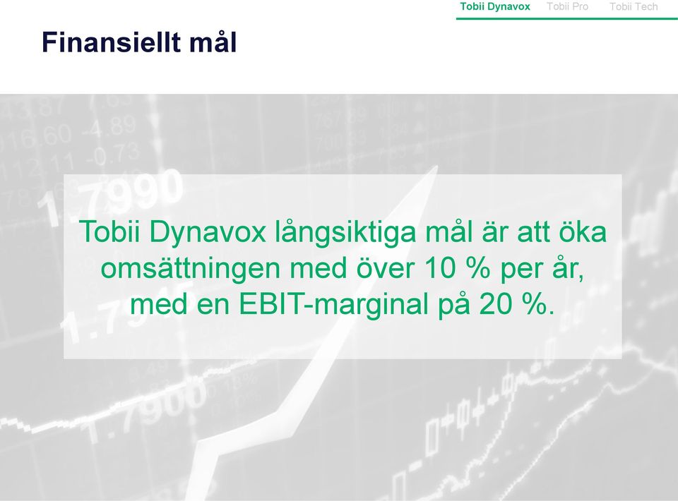 mål är att öka omsättningen med över 10