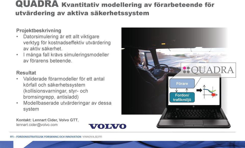 I många fall krävs simuleringsmodeller av förarens beteende.