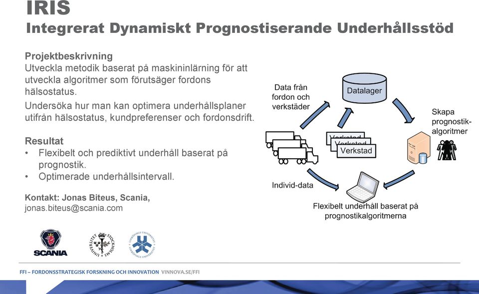 Undersöka hur man kan optimera underhållsplaner utifrån hälsostatus, kundpreferenser och fordonsdrift.