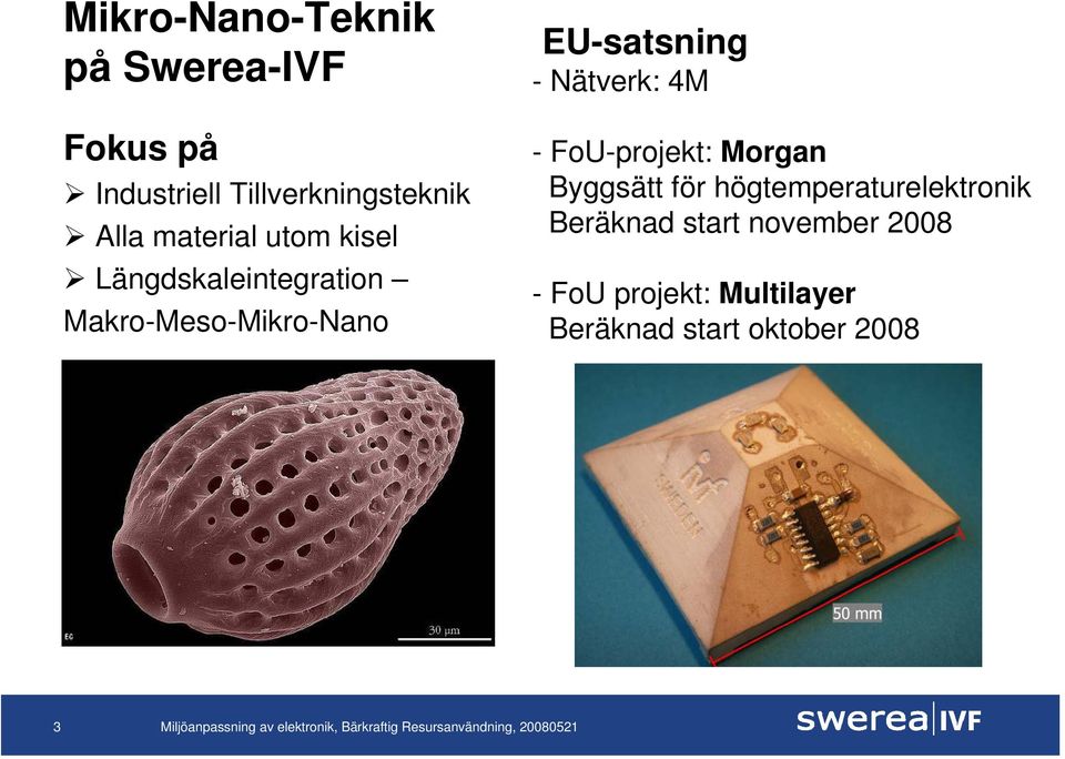 Nätverk: 4M - FoU-projekt: Morgan Byggsätt för högtemperaturelektronik