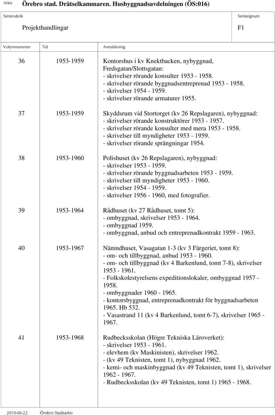 - skrivelser rörande konsulter med mera 1953-1958. - skrivelser till myndigheter 1953-1959. - skrivelser rörande sprängningar 1954.