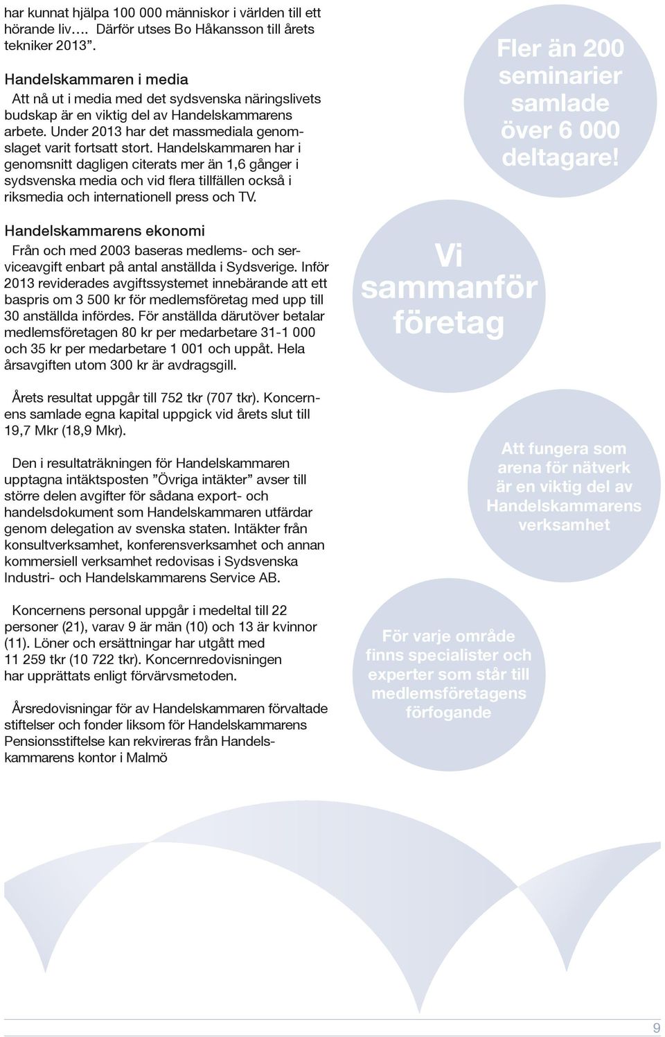 Handelskammaren har i genomsnitt dagligen citerats mer än 1,6 gånger i sydsvenska media och vid flera tillfällen också i riksmedia och internationell press och TV.