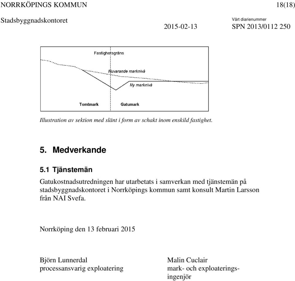 1 Tjänstemän Gatukostnadsutredningen har utarbetats i samverkan med tjänstemän på