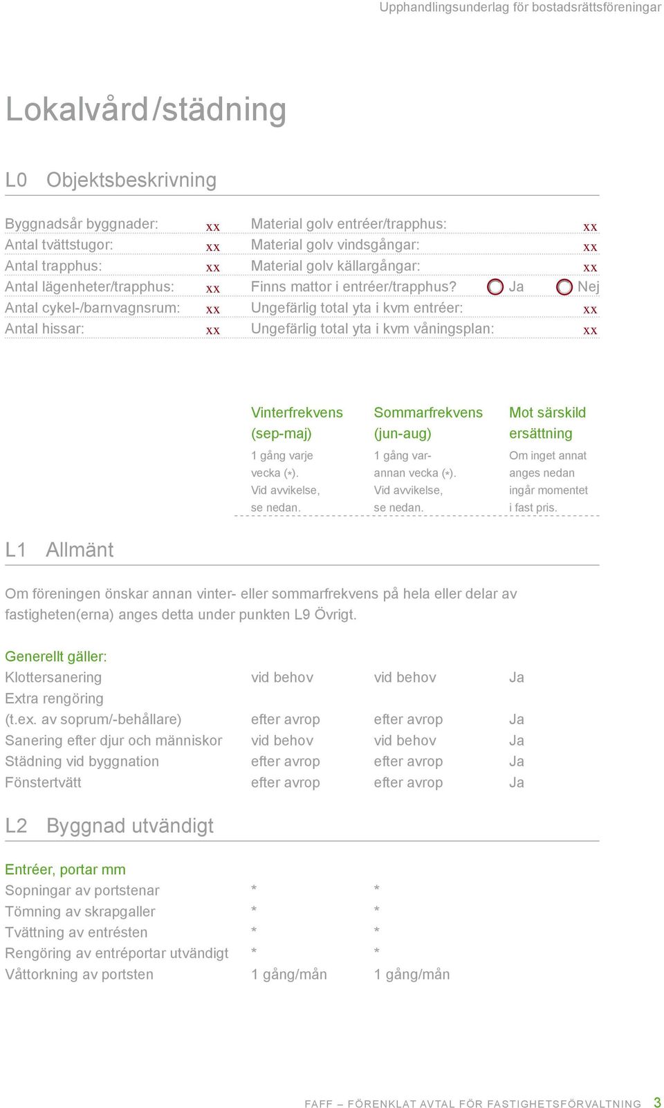Ja Nej Antal cykel-/barnvagnsrum: Ungefärlig total yta i kvm entréer: Antal hissar: Ungefärlig total yta i kvm våningsplan: L1 Allmänt Om föreningen önskar annan vinter- eller sommarfrekvens på hela