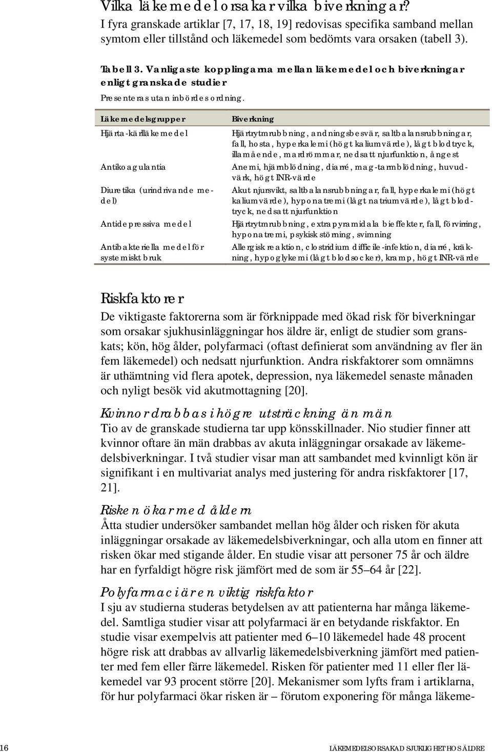 Läkemedelsgrupper Hjärtakärlläkemedel Antikoagulantia Diuretika (urindrivande medel) Antidepressiva medel Antibakteriella medel för systemiskt bruk Biverkning Hjärtrytmrubbning, andningsbesvär,