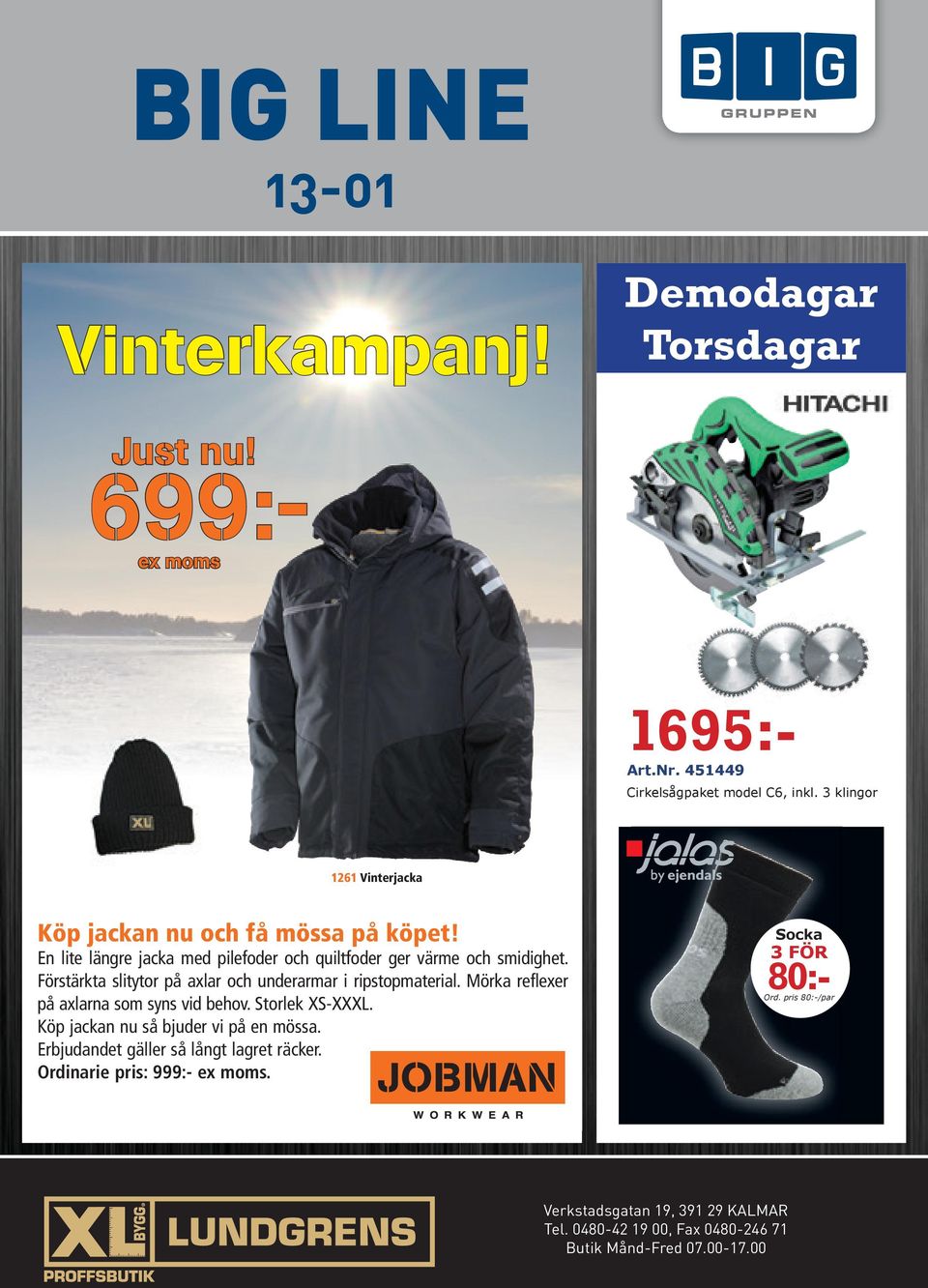 Förstärkta slitytor på axlar och underarmar i ripstopmaterial. Mörka reflexer på axlarna som syns vid behov. Storlek XS-XXXL. Köp jackan nu så bjuder vi på en mössa.