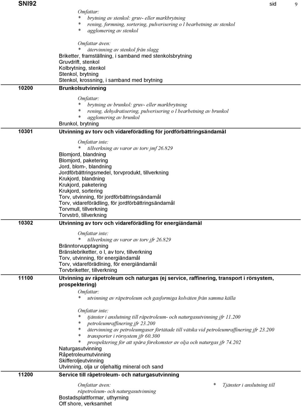 Brunkolsutvinning * brytning av brunkol: gruv- eller markbrytning * rening, dehydratisering, pulverisering o l bearbetning av brunkol * agglomering av brunkol Brunkol, brytning Utvinning av torv och