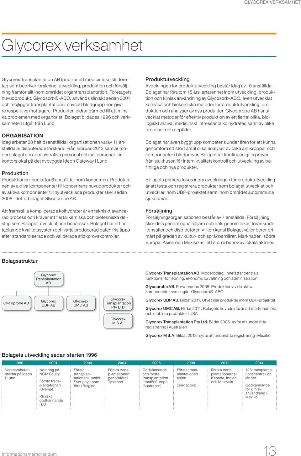 Produkten bidrar därmed till att minska problemen med organbrist. Bolaget bildades 1996 och verksamheten utgår från Lund.