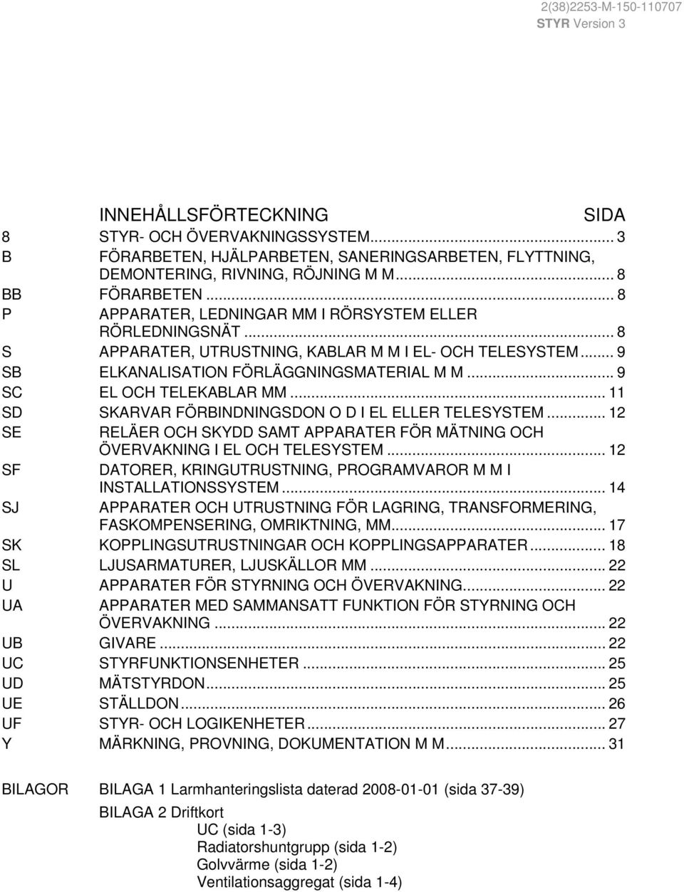 MM 11 SD SKARVAR FÖRBINDNINGSDON O D I EL ELLER TELESYSTEM 12 SE RELÄER OCH SKYDD SAMT APPARATER FÖR MÄTNING OCH ÖVERVAKNING I EL OCH TELESYSTEM 12 SF DATORER, KRINGUTRUSTNING, PROGRAMVAROR M M I