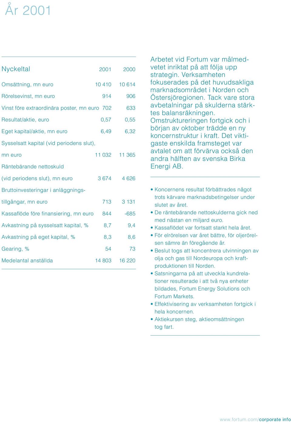 Verksamheten foku se rades på det huvudsakliga marknadsområdet i Norden och Östersjöregionen. Tack vare stora avbetalningar på skulderna stärktes balansräkningen.