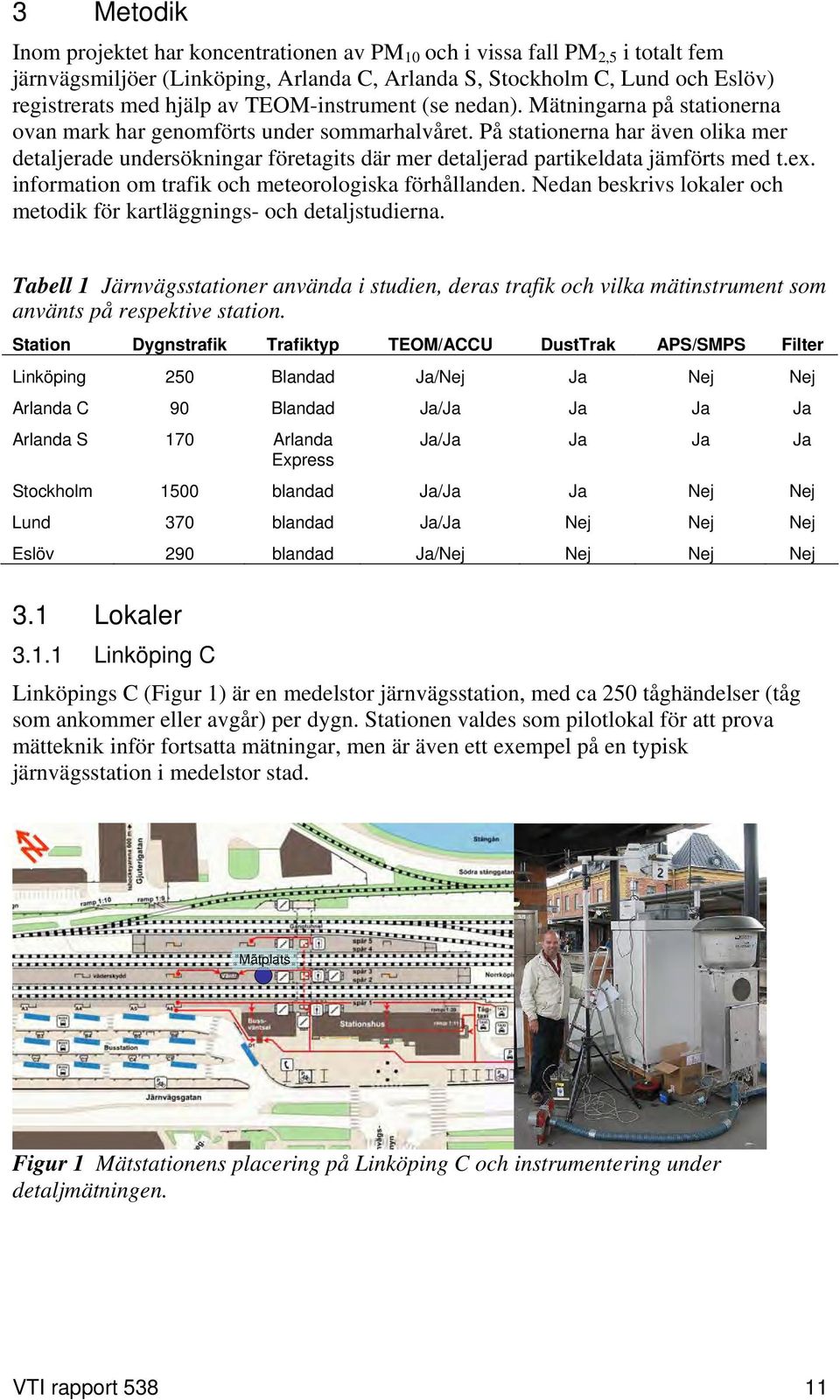 På stationerna har även olika mer detaljerade undersökningar företagits där mer detaljerad partikeldata jämförts med t.ex. information om trafik och meteorologiska förhållanden.